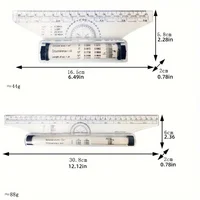 2Pcs Plastic Ruler Drawing Roller Ruler Parallel Multi-functional Drawing Design Used for Measurement Drafting Schools Offices 3