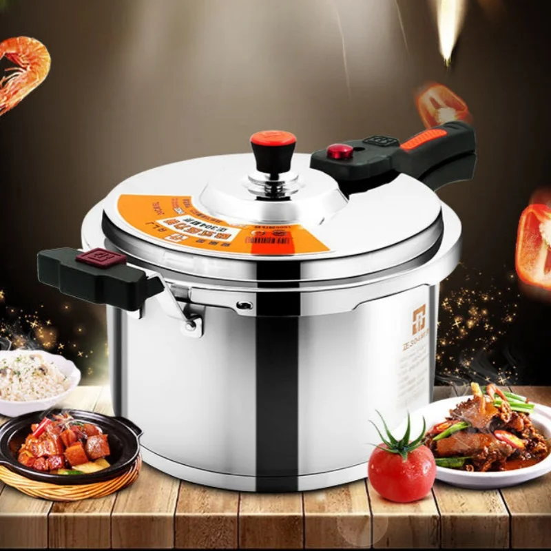 Heavy Duty 304 Stainless Steel Explosion-proof Pressure Cooker for Home and Commercial Use with Extra Thickened Pot Walls