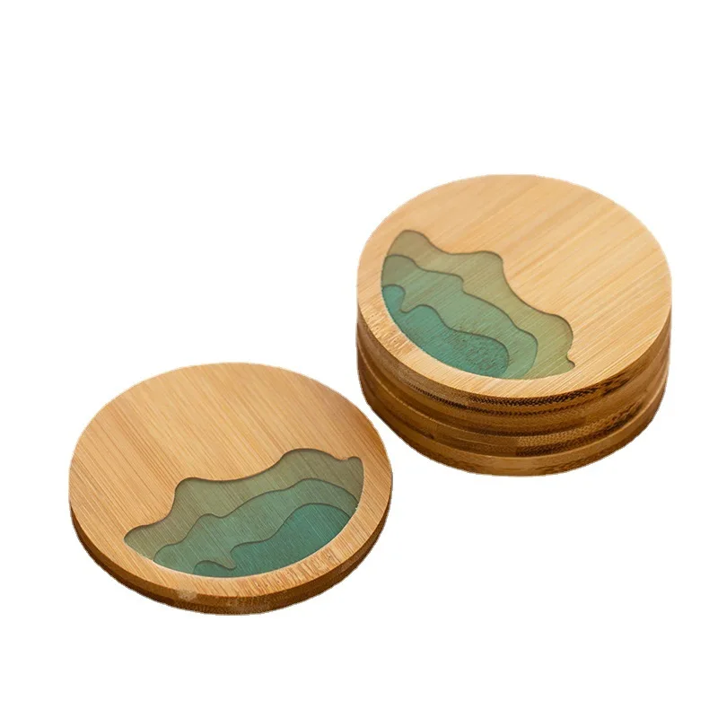 Drinkware Coaster Ins Heat Insulation Pad Bamboo Heat Insulation Saucer Tea Ceremony Zen Chinese Cup Saucer Teacup Pad