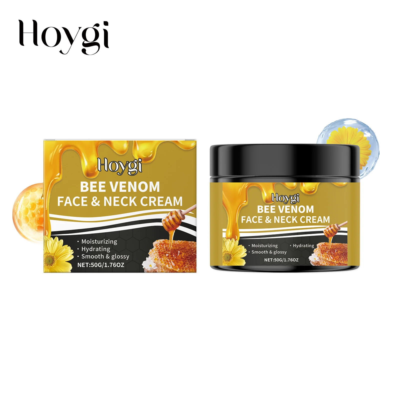 

Hoygi Bee Venom Увлажняющий крем Нежный успокаивающий увлажняющий питательный кожу лица Гладкий и яркий для лица, головы, шеи