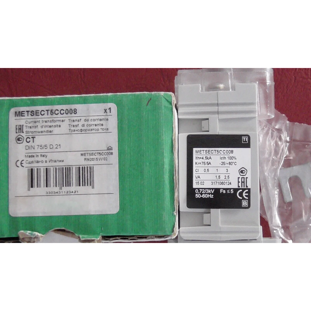 Current Transformer 75/5A Damp Heat For Schneider METSECT5CC008
