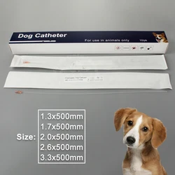 Dog Catheters Sterile Canine Urinary Catheter Sterile Urethral Stone Catheter 50cm Side Open Veterinary Consumables