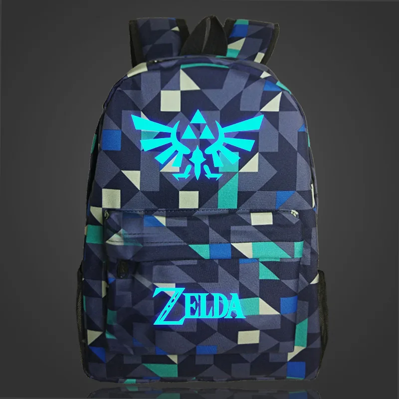 Luminous Zelda Backpack Big Student Rucksack Girls Boys School Bag High Capacity Women Men Leisure Travel Laptop Mochila