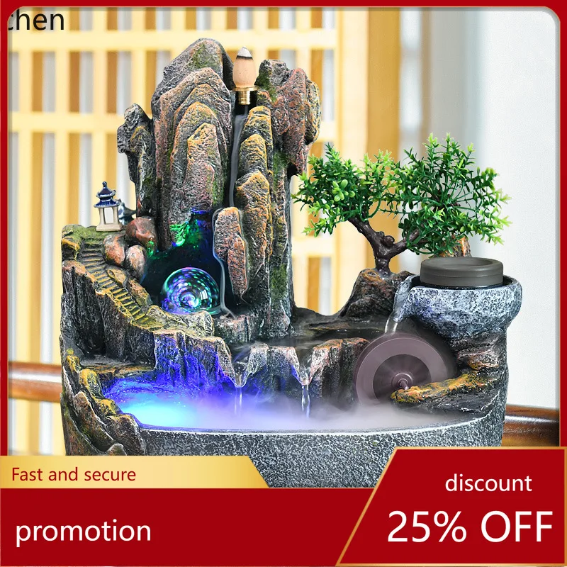 CZ  water feature ornament, opening gift, wealth-attracting water feature, living room decoration, circulating water fountain