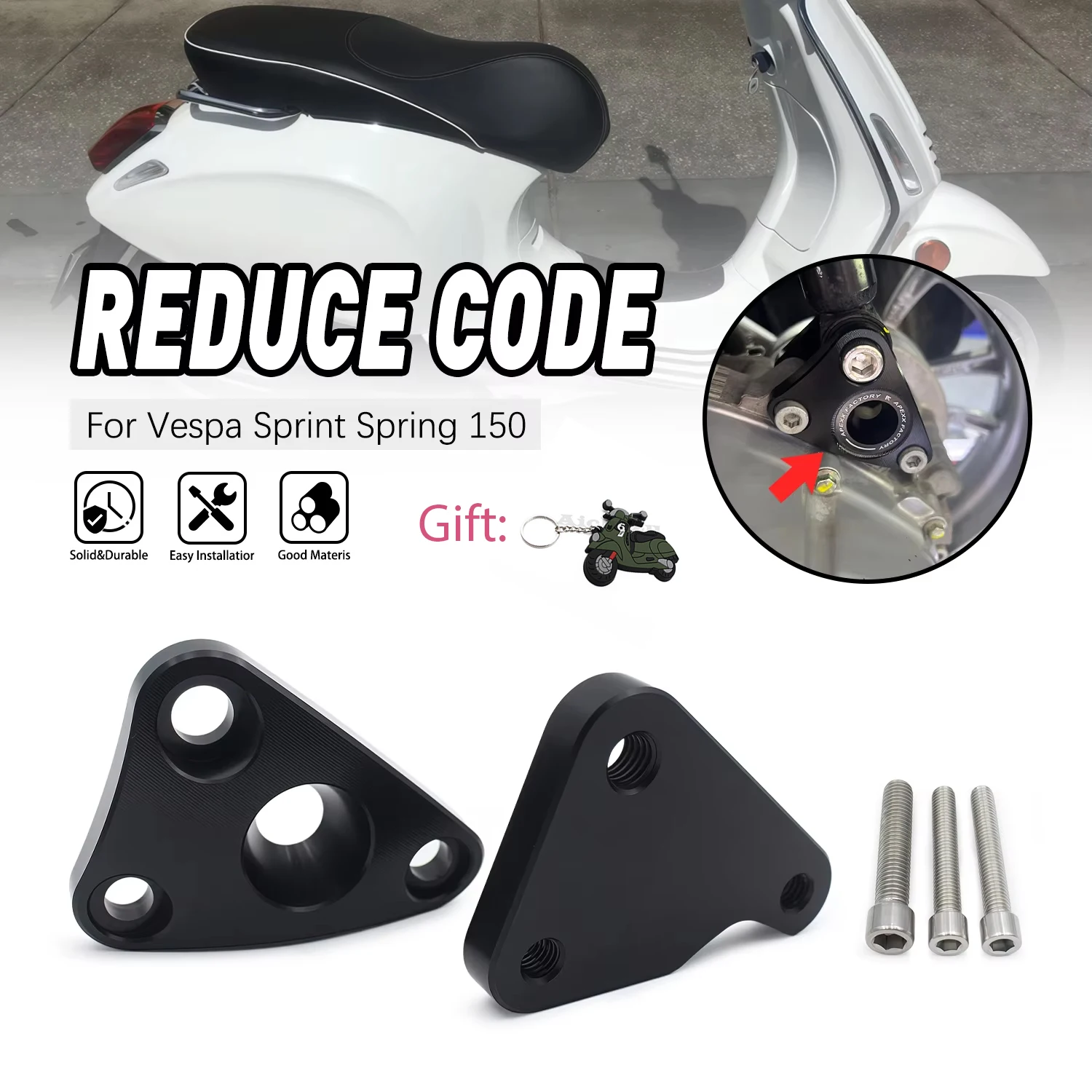 

Replacement Motor Parts Shock Absorber Bracket Rear Seat Height Reduce Rack Accessories For Vespa Sprint Primavera 150