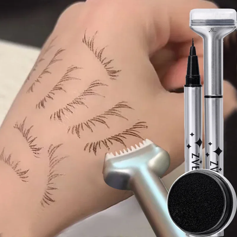 Újrafelhasználható szempilla bélyegek Akol 2 óra 1 Alább szempilla tömítő Munkaeszköz Élősövény Aszik Ágcsernyő Barna depilatory eyeliner Akol szempilla Tettetés Összeállítás