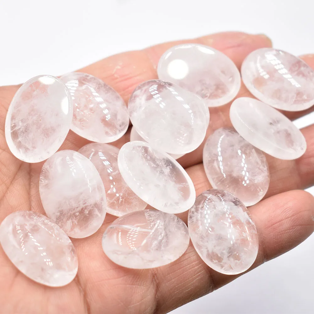 Kostenloser Versand 20 Stück/Los Großhandel 18x25mm heiß begehrte natürliche Amethyst-Cabochons in Ovalform für die Schmuckherstellung. – Detail 6