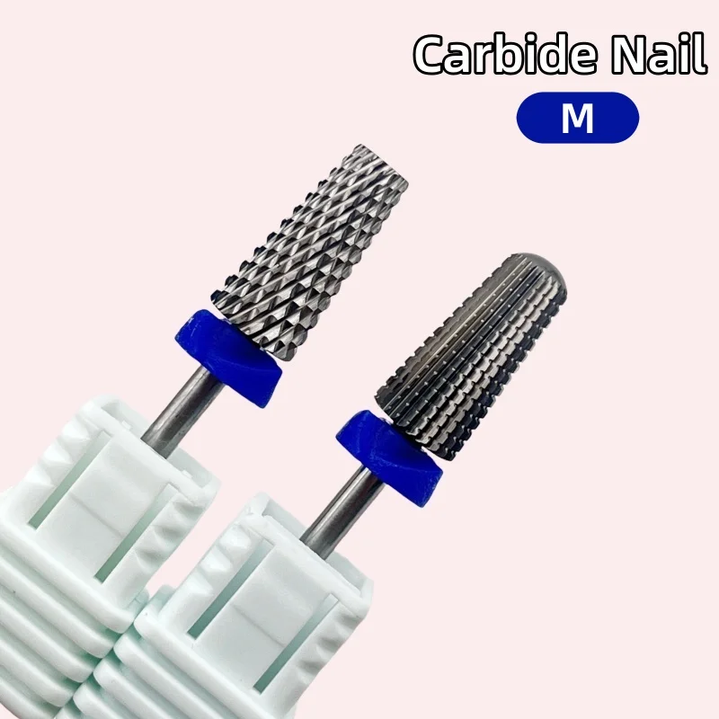 2個/セット 6.0mm 4 IN 1 大型傘型オリジナルタングステン鋼カーバイドネイルドリルビットファイルアクセサリーペディキュアネイルツール