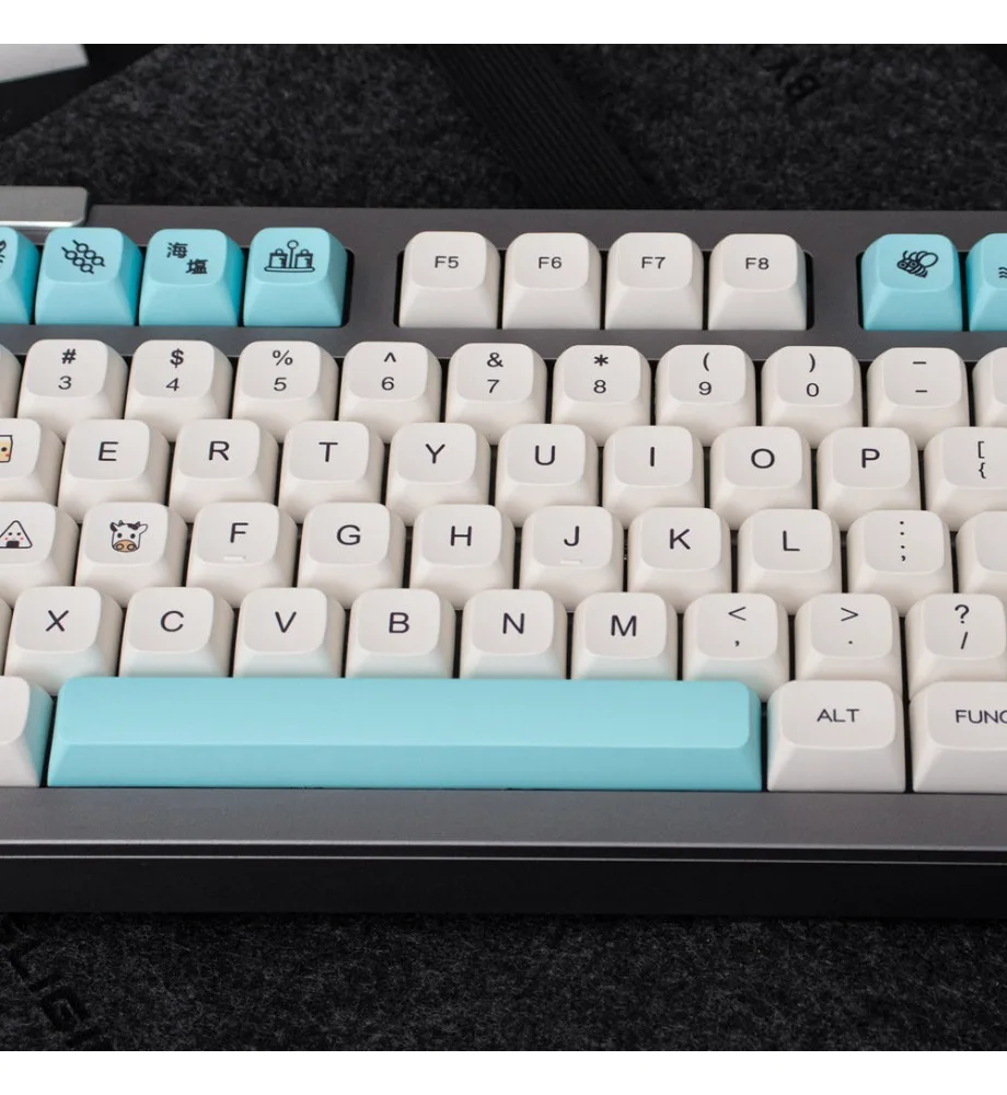 Keycap personality sublimation 135 key XDA highly mechanical keyboard 64/87/960 sea salt keycap Japanese blue and white