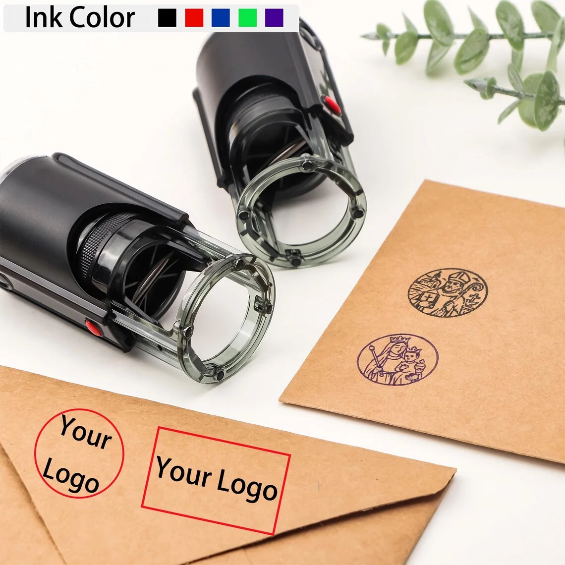 ختم اسم مخصص مع 24 تصميم لطيف - ختم تحويل ذاتي 25 مم مخصص للعودة إلى المدرسة، هدايا فنية، هدايا بلاستيكية متينة