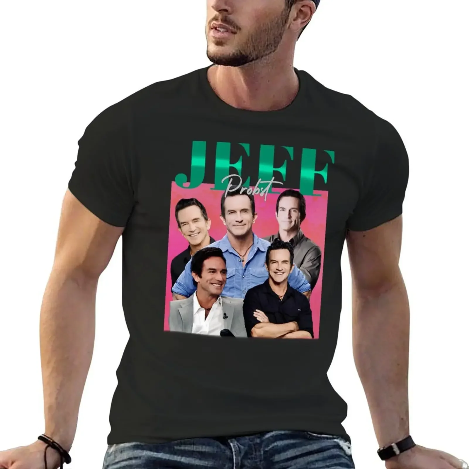 

Retro Jeff Probst Graphic : Exclusive Shirts, Stickers, and Collectibles T-Shirt cute clothes plus size tops tee shirts for men