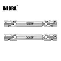 INJORA Stainless Steel Drive Shaft D-shaped Hole For 1/18 RC Crawler FMS FCX18 LC80 Upgrade