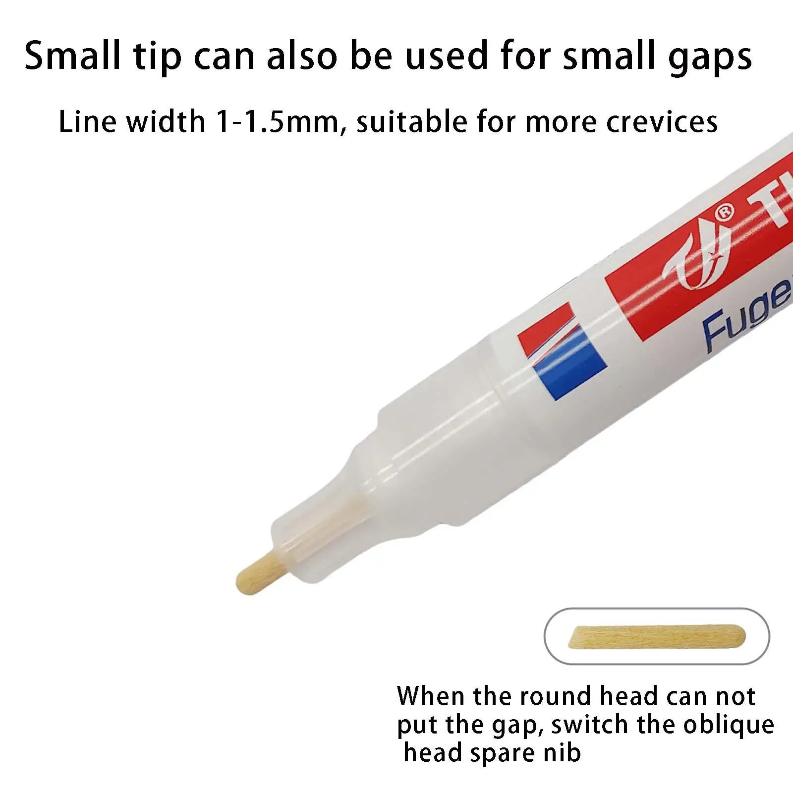 Tile Gap Renewal Marker Pen for Grout Line Coloring with Waterproof Formula for Bathroom Kitchen Floor Tiles
