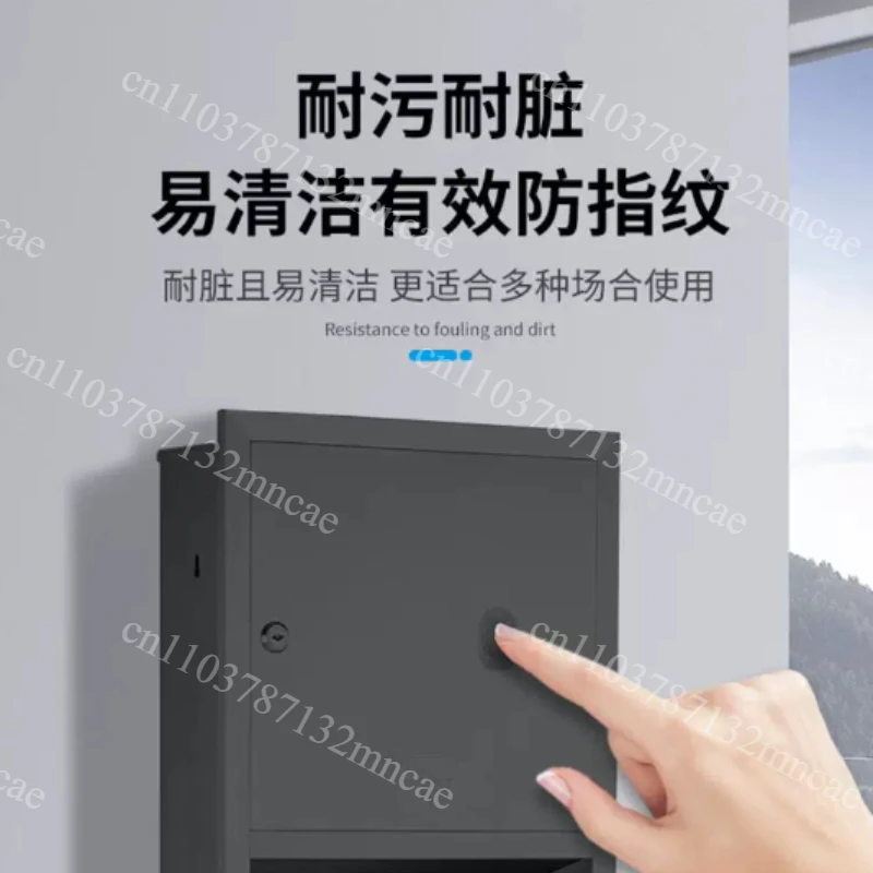 Wall-mounted Stainless Steel Three-in-One Paper Towel Dispenser with Waste Bin