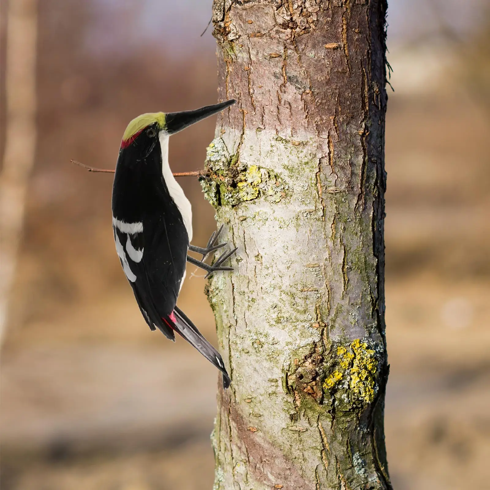 

Simulation Woodpecker Model Decor, Photo Prop, Art Cute Woodpecker Prop, Artificial Bird Ornament, Animal Model for Courtyard