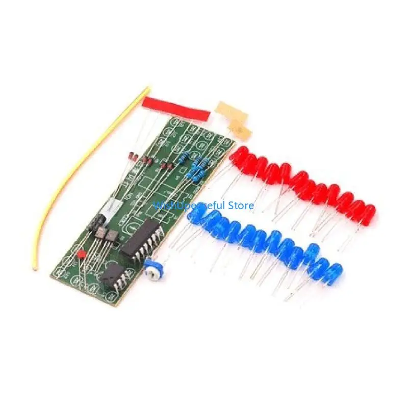 34YA DC9-12V Electronic Flashing Lights Red Blue Double Color Soldering Practice