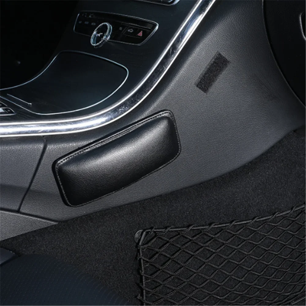 Universal Car Knee Cushion Soft Leather Armrest Pad Car Center Console Leg Elbow Support Pad Car Interior Refit Accessories