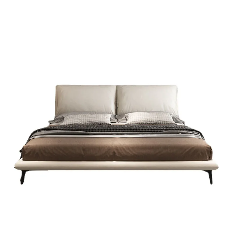 

Leather 1.5 meters 1.8 meters double baby elephant ear queen bed master bedroom queen bed