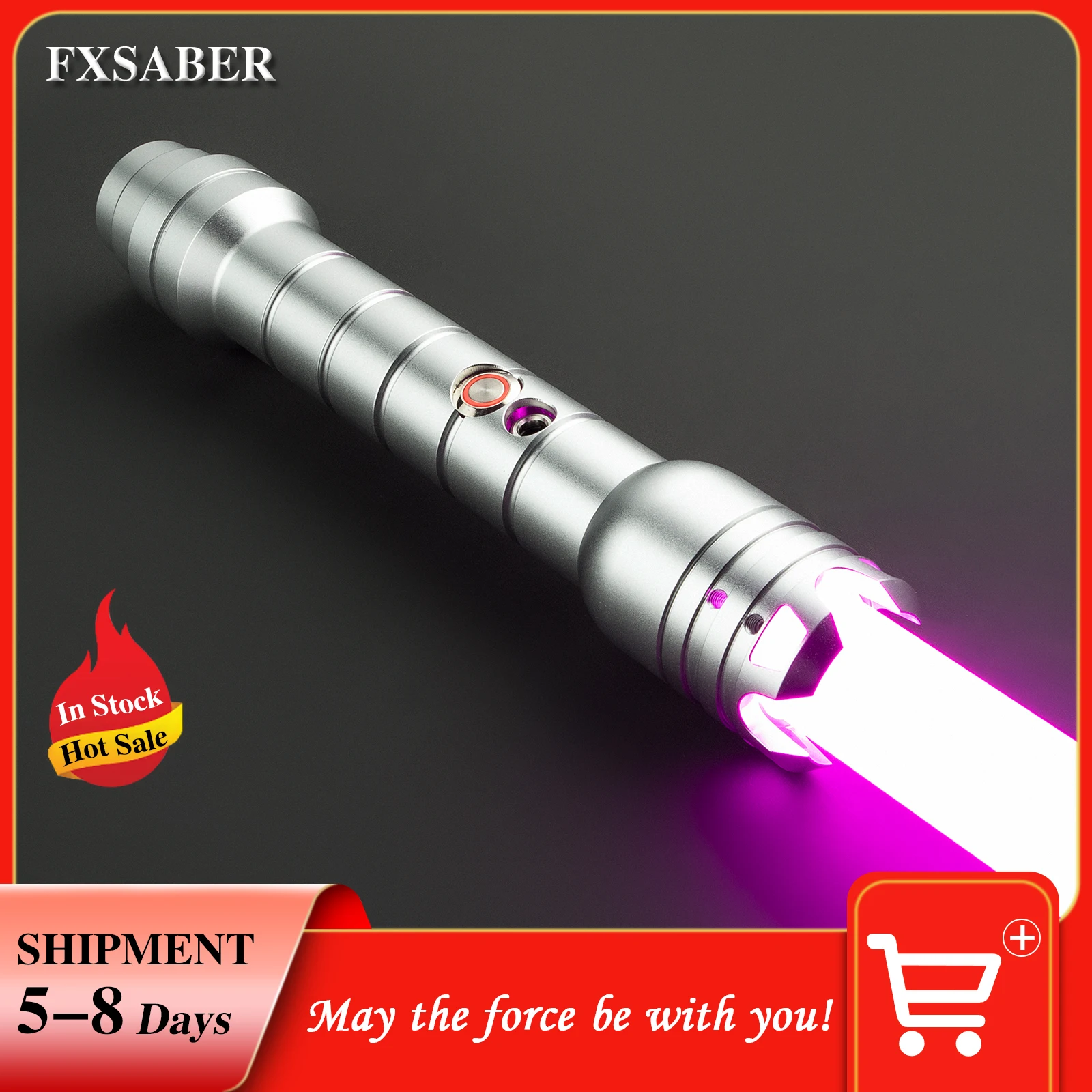 FXSABER alloy Lightsaber smooth swing Aluminum metal hilt heavy dueling RGB lightsaber Toys for Star the Wars