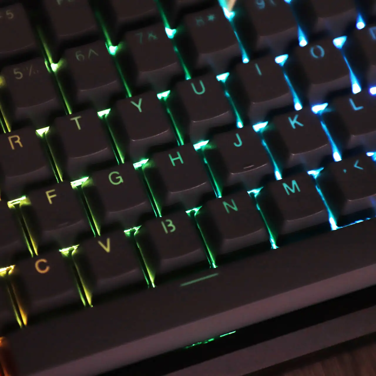 OEM 124 Keycap Double Shot Shine Through PBT Reversed Carbon Miami Color ANSI 96 84 68 64 Keycaps For Mechanical Keyboard