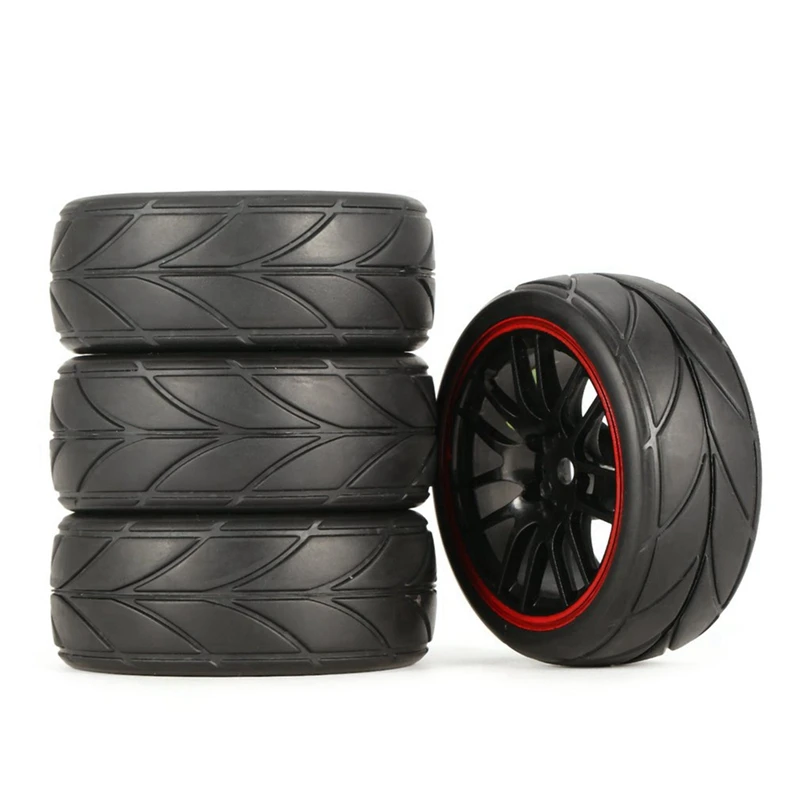 1/10 RC Racing Car Tires On Road Touring Drift Car Tire Wheel Dla Tamiya TT01 TT02 TA06 XV-01 PTG-2 HPI WR8 Kyosho HSP