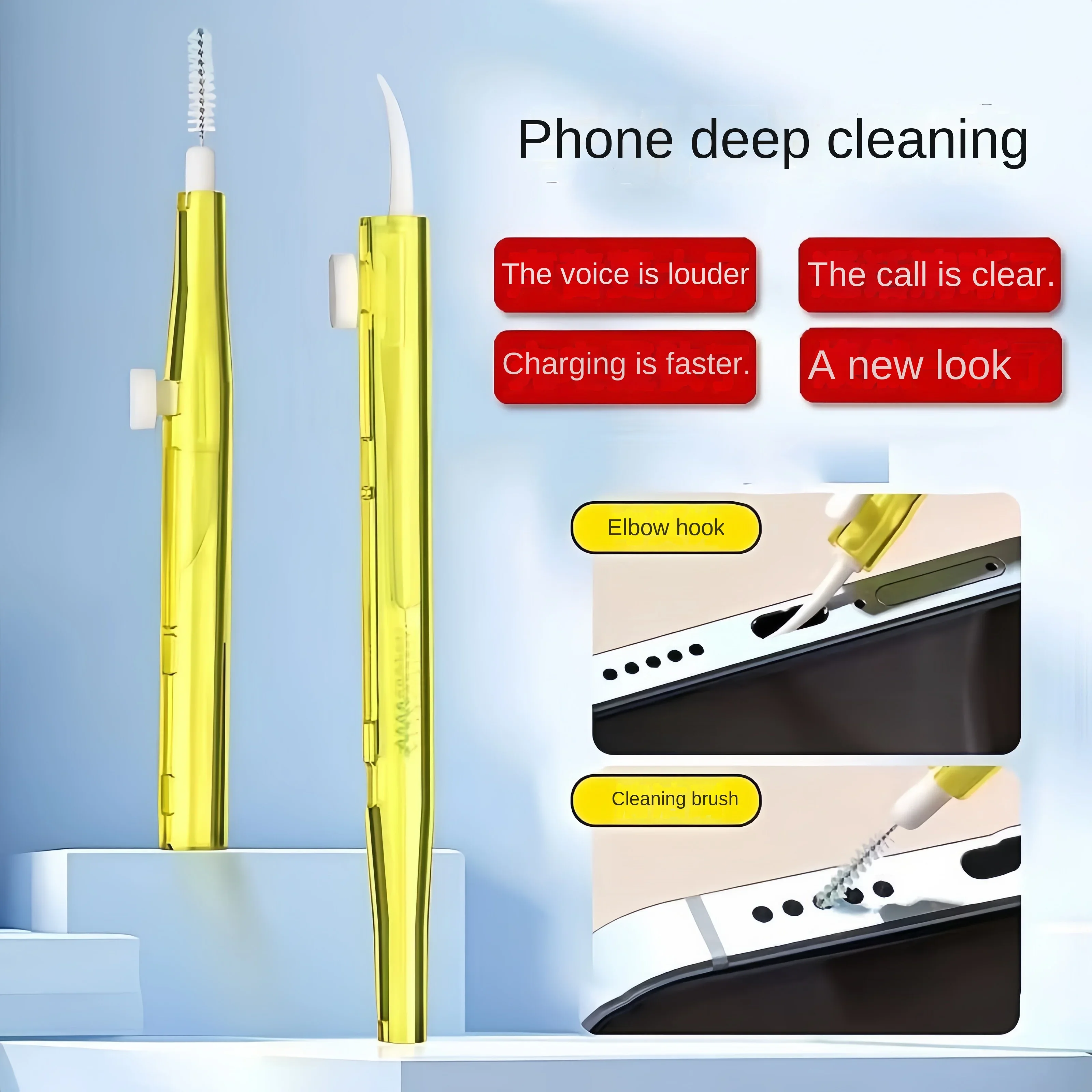 3pcs Mobile Phone Speaker & Charging Port Cleaning Set Dust Plug Kit with Brush for iPhone 16/15/14 Samsung Xiaomi Earphones view 4