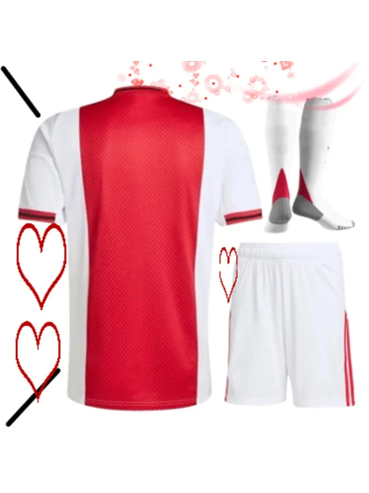 Nieuw AjaxEs shirtset 2025/2026 op maat gemaakt voetbaltenue voor kinderen/volwassenen, hoge kwaliteit - afbeelding 2