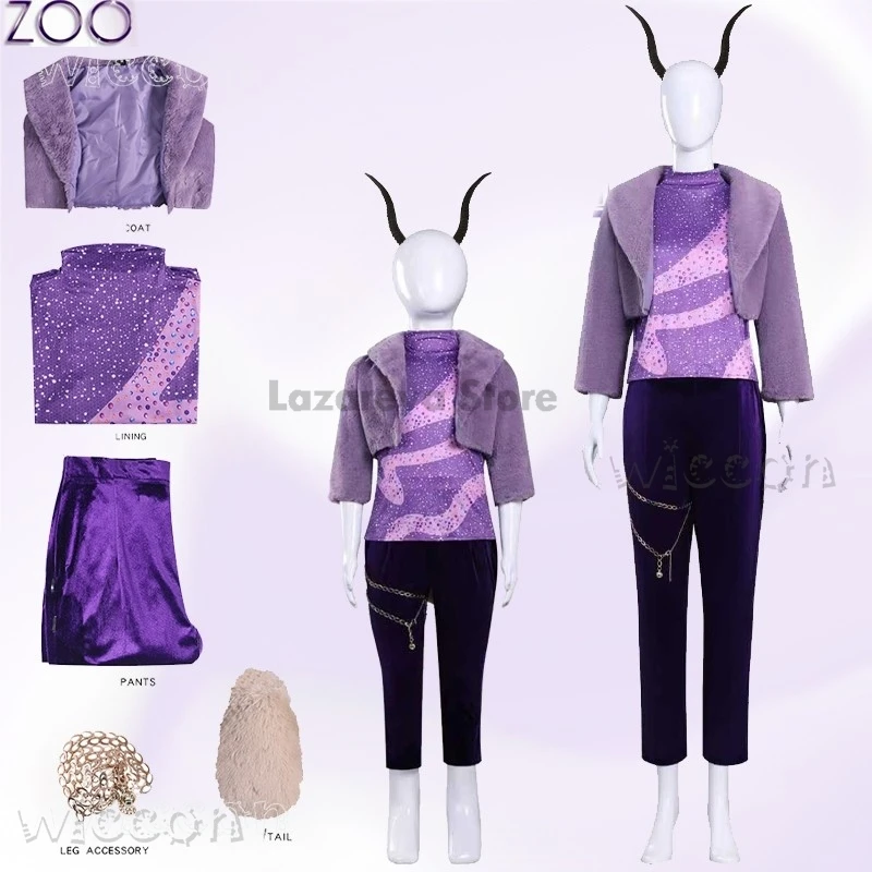 Navidad Halloween Cosplay adultos niños GazelIe Pop Star Zoot0pia2 Cosplay disfraz cuerno 2025 nueva película disfraz disfraces Sexy