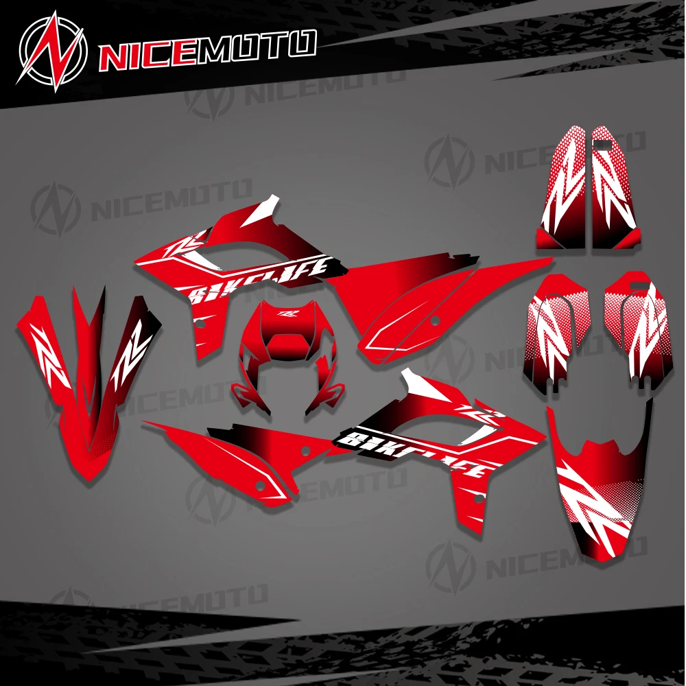 NICEMOTO Full Graphics Decals Stickers Kits Custom Number Name For Beta Polisport Restyle rr 2t 4t 2018 2019