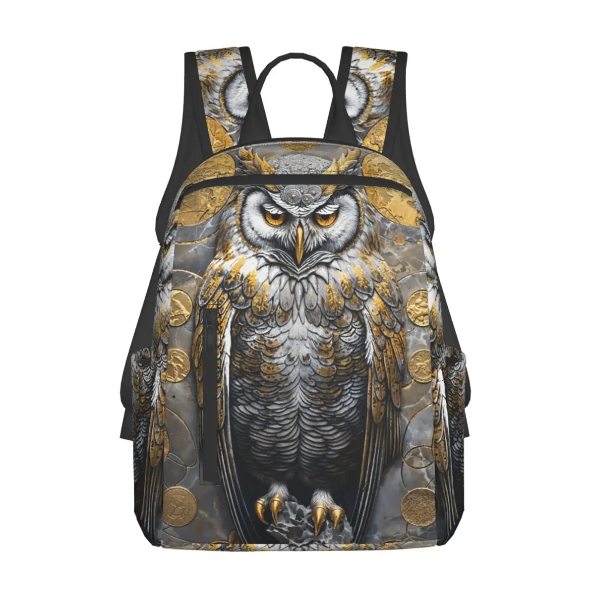 

Owl Beliefs Print Backpack Large Capacity Children BookBag School Bag Shoulder Bags for Men Women