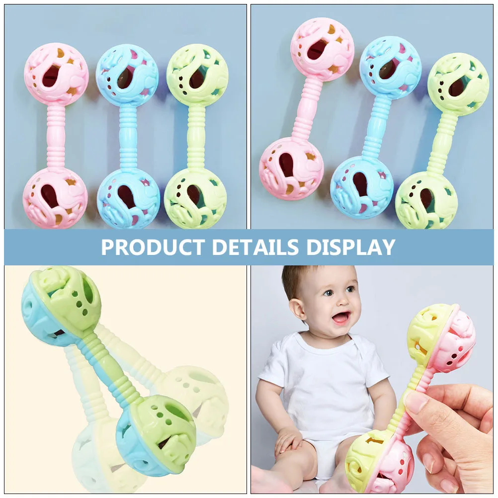 6-delige babyrammelaar Educatief speelgoed Stevig schokbestendig Kleurrijk halterontwerp Lichtgewicht voor baby-peuters