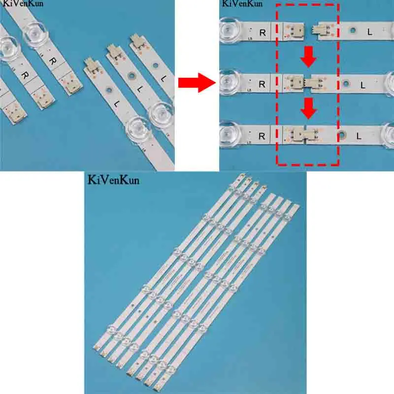 Paski podświetlenia LED do Hisense 55A6GTUK 55A65GV 55A6EG 55A6GV 55A6H Bar HD550Y1U72-T0L2+2021031901(2020081301)+SVH550FA1+ZDJG