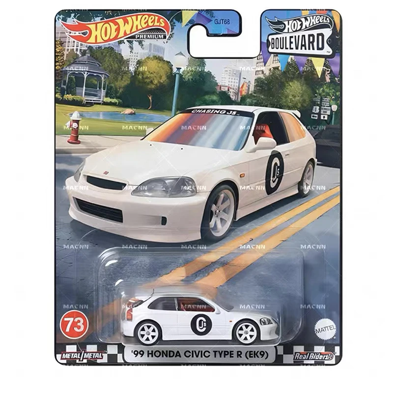 Original Hot Wheels Boulevard Premium Car 1/64 Chevy Civic Volkswagen T1 Bus Mazda Model Boy Toys for Children Metal Automobile