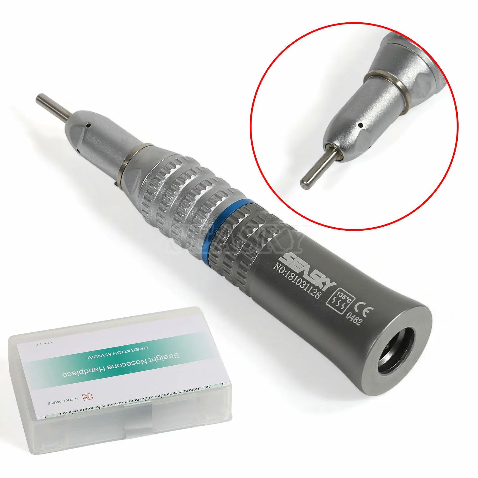 

Dental Straight Low Slow Speed Handpiece E-type Nose cone Fit NSK Prophy Contra Angle Air Motor