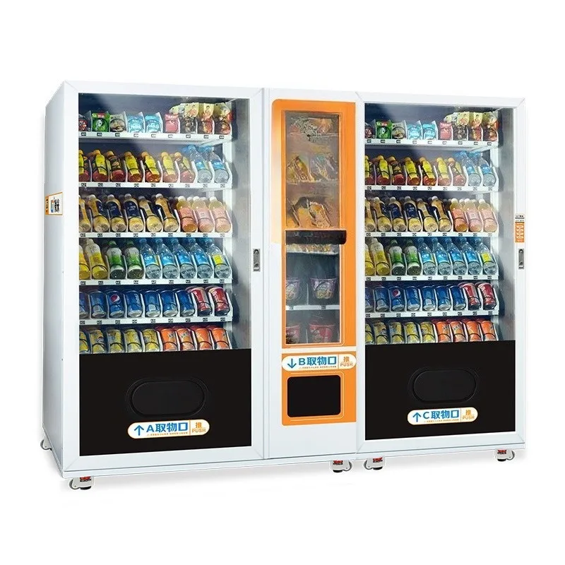 Modern Snack And Drink Vending Machine With 22 Inch Touch Screen And Elevator Unmanned For Automatic Retail Vending