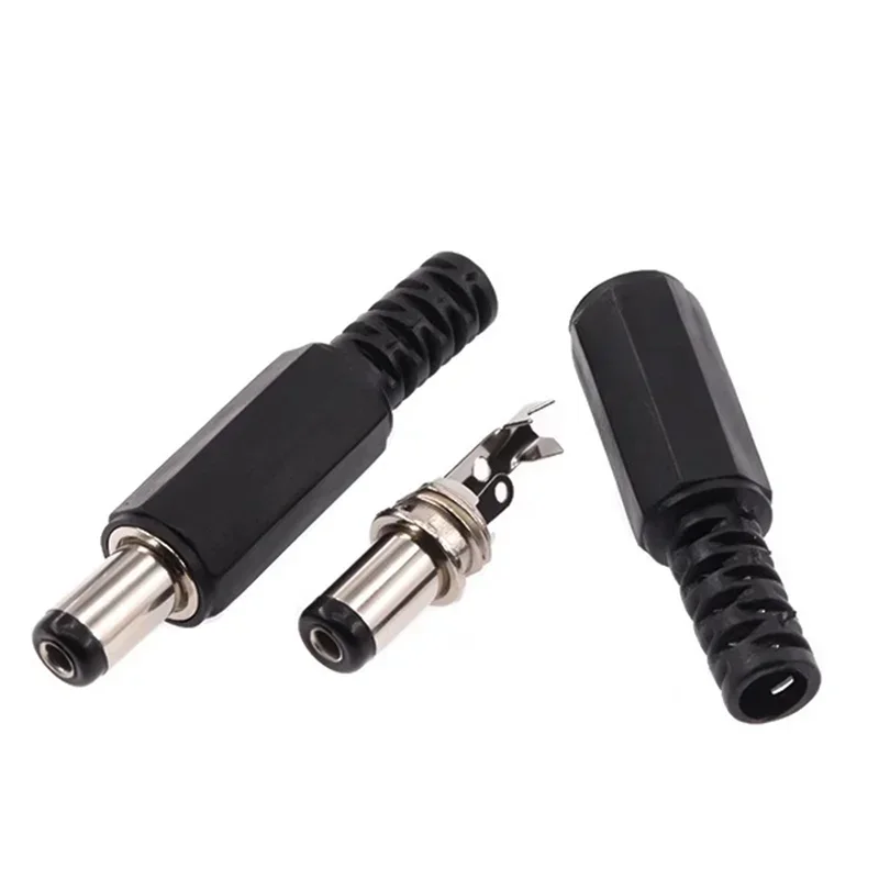 5/20/100PCS 5.5mmX2.5mm Male Jack DC Power Plug Socket Jack DC 5.5*2.1mm Solder Type Adapter Adaptor Connector Barrel Plugs