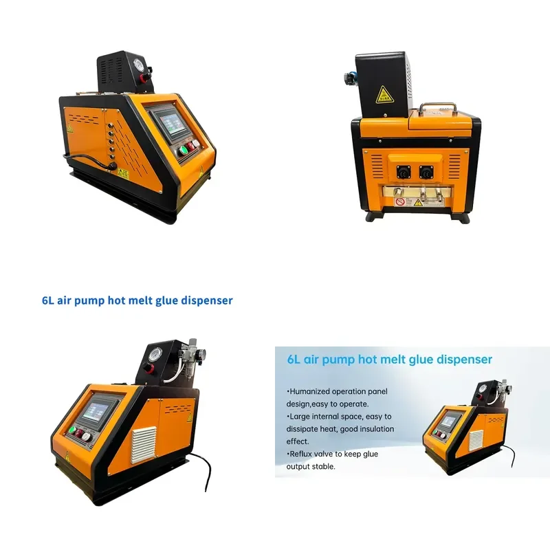 for Leather Gluing 6L Air Pump Hot Melt Adhesive Coating Machine Semi-Automatic Glue Applicator Equipment DIY Craft Tool