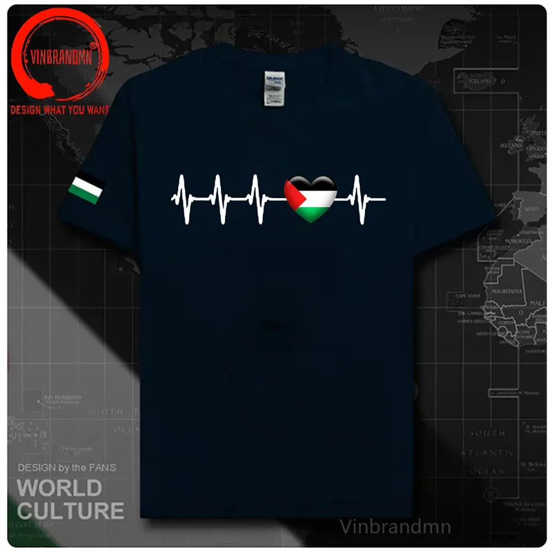 Unisex Men Palestine Heartbeat Palestinian Flag Tshirt Tees My Heart Beats for Palestine T Shirts Women Boys 100_ Cotton T-Shirt