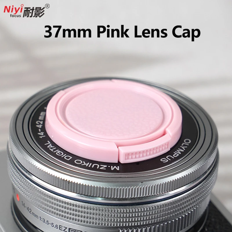 Tapa de Lente Universal de 37 mm con Diseño de Resorte, Protector de Lente Frontal Original Antiarañazos para Cámaras Sony, Fujifilm, Canon y Nikon