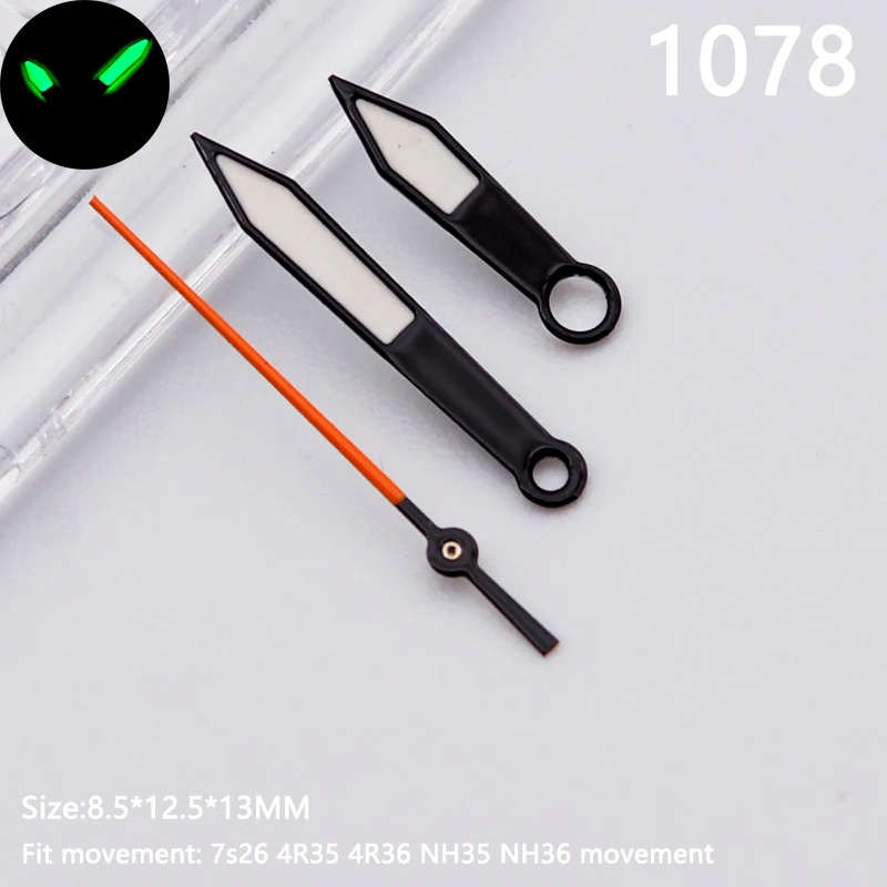 عقارب ساعة NH35 باللون الفضي والذهبي والأسود مناسبة لحركة سلسلة NH NH35