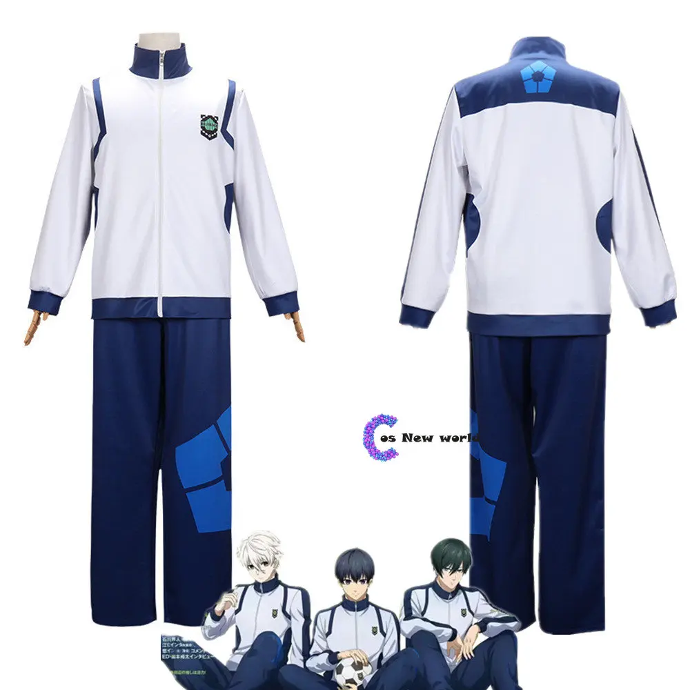 Disfraz de Cosplay de Reo Nagi Bachira, ropa deportiva con cremallera, Sudadera con capucha para Halloween y Carnaval