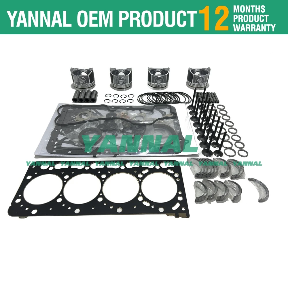 V3300DIT Overhaul Rebuild Kit For Kubota Engine Bobcat S300 S220 S250 T300 A300