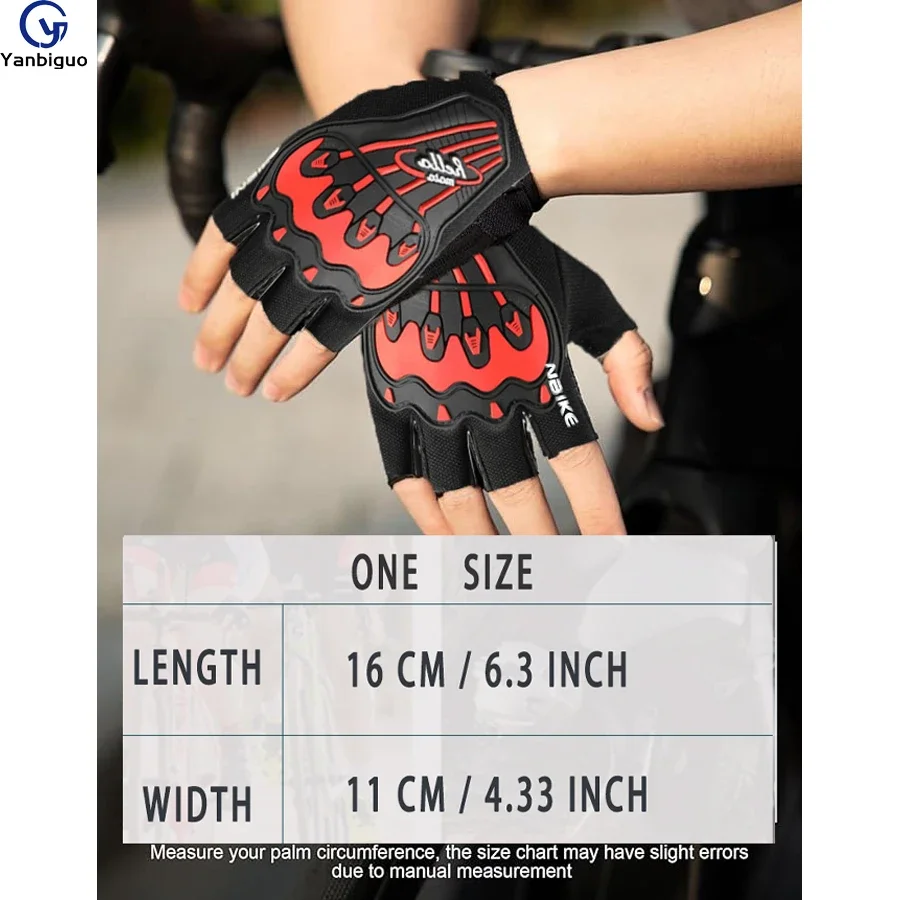 Cycling Gloves,MTB Bike Gloves  Breathable Anti-shock Sports Touchscreen Cycling Anti-slip Full Finger Workout Gloves - Image 2