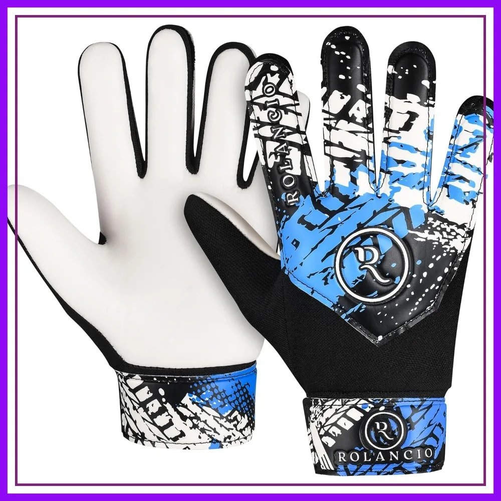 

Youth Goalkeeper Gloves with Dual Wrist Support Non Slip Latex Soccer Gloves