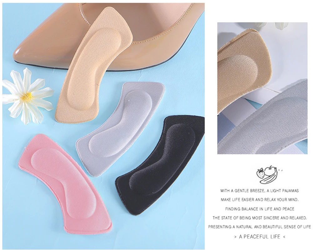 4 Paar Fersenschutz für Damenschuhe, Größenreduzierer, Füllkissen, Polsterung für High Heels, Futtereinsatz, Fersenschmerzlinderung, Schuhpolster – Detail 15