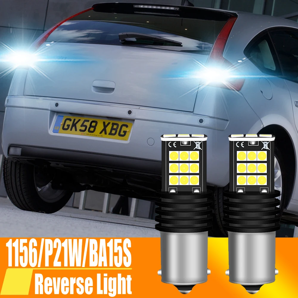 2x LED Reverse Light Lamp P21W BA15S 7506 1156 For VW Caddy mk2 mk3 mk4 2 3 4 Beetle Amarok Crafter EOS Fox Jetta Santana Sharan