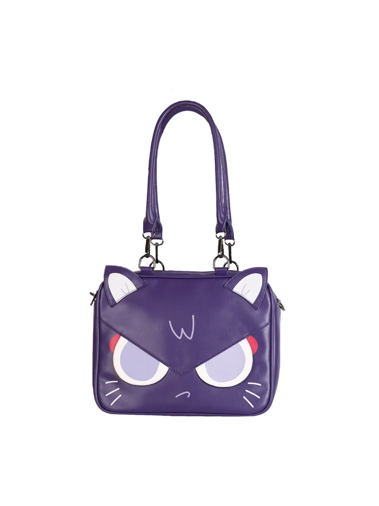 Lovelylota Original Cartoon Cat Lolita Pain Bag Purple Cat Shoulder Crossover Pain Bag