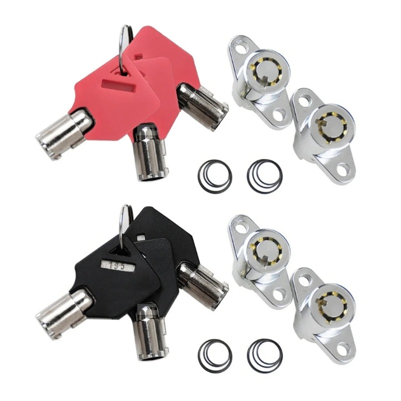 

Motorcycle Hard Saddlebag Lock 3 Keys Set Black for FLT/FLHT/FLHTCU/FLHRC/Road Glide Easy to Install 40GF