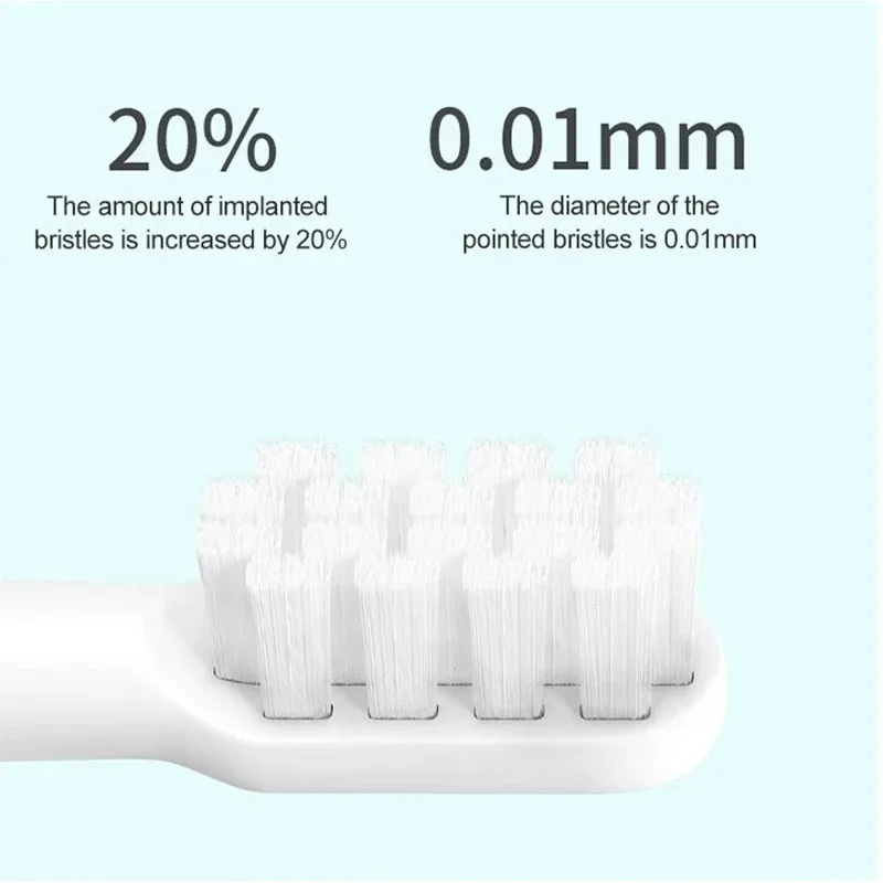 12PCS For XIAOMI MIJIA T100 Replacement Brush Heads Sonic Electric Toothbrush Vacuum DuPont Soft Bristle Suitable Nozzles