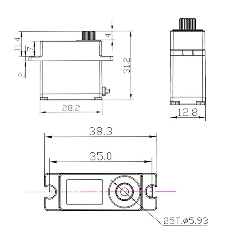 GXservo 17G Hộp Số Kim Loại Kỹ Thuật Số Servo 180 Độ 1:18 1:12 Cho Xe Đua Thuyền Xe Tải Aiirplane Robot Hướng Điều Khiển hệ Thống